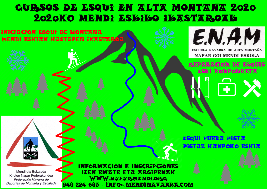 INSCRIPCIONES ABIERTAS A LOS CURSOS ALPINISMO, ESQU&Iacute;, NIVOLOG&Iacute;A Y REPARACI&Oacute;N DE ESQU&Iacute;S